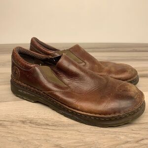 Dr Martens Shoes Mens 11 Orson Slip On Leather Classic Comfort Work Casual Brown